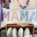 PILLOW Mama Appliquéd Word 24" Lumbar Pillow