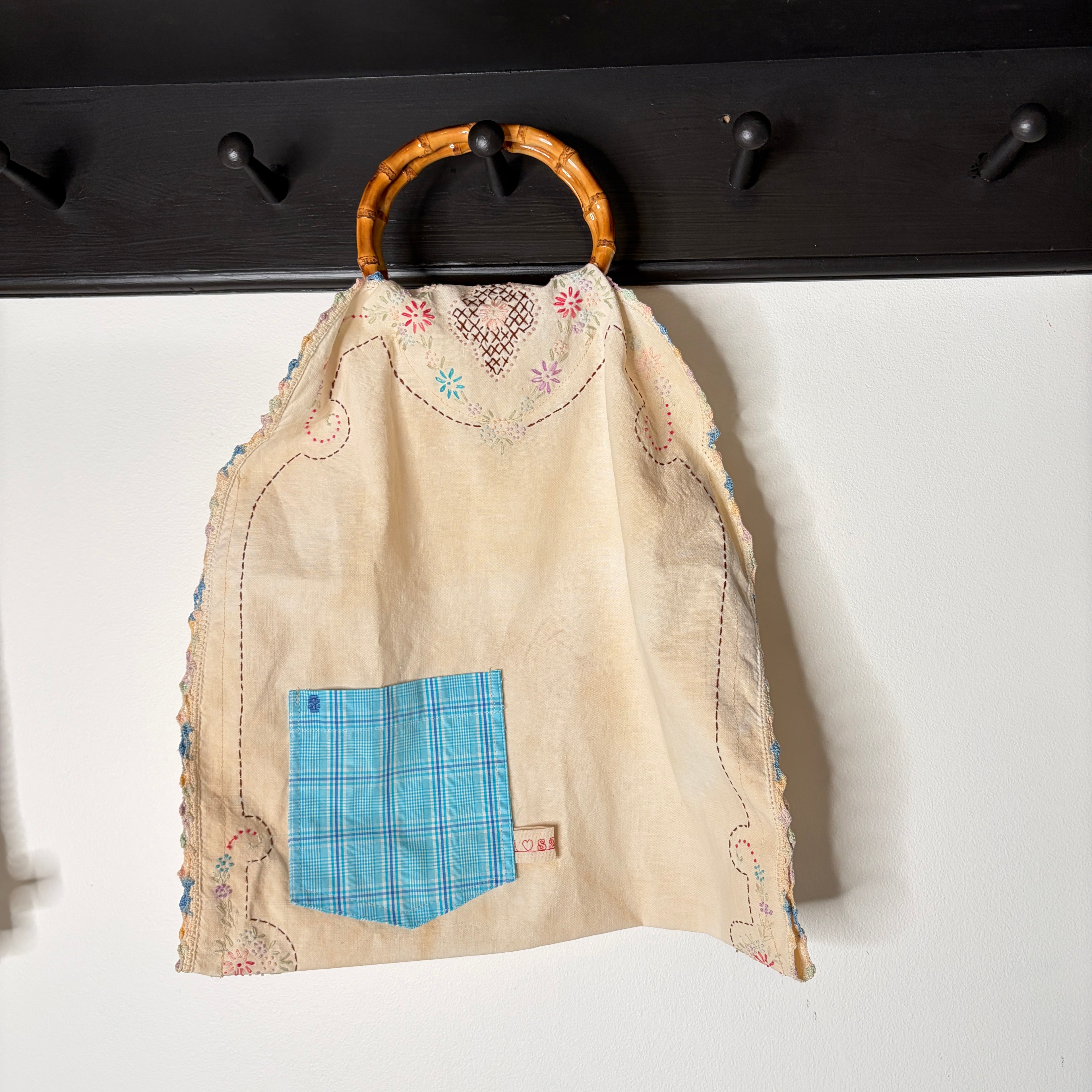 BAG Market Bag Vintage Beige Linen with Handles