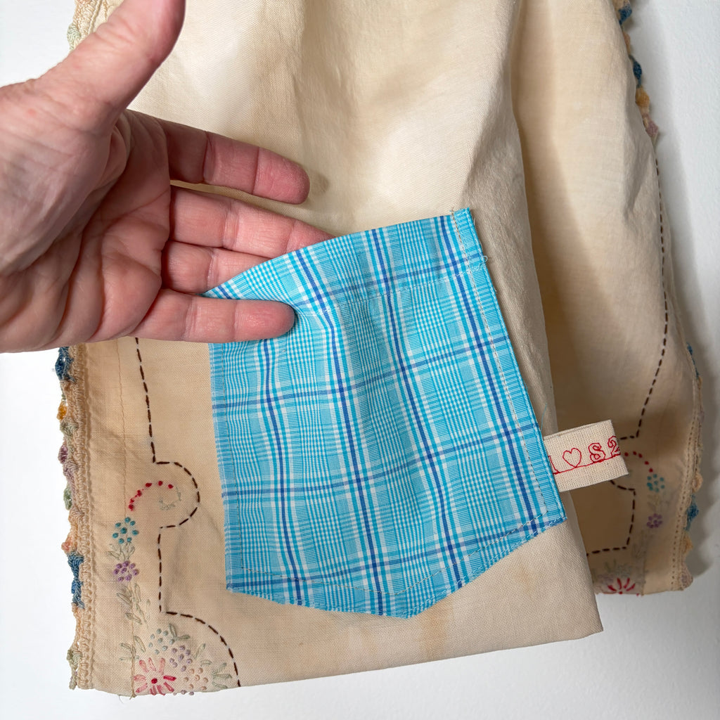 BAG Market Bag Vintage Beige Linen with Handles