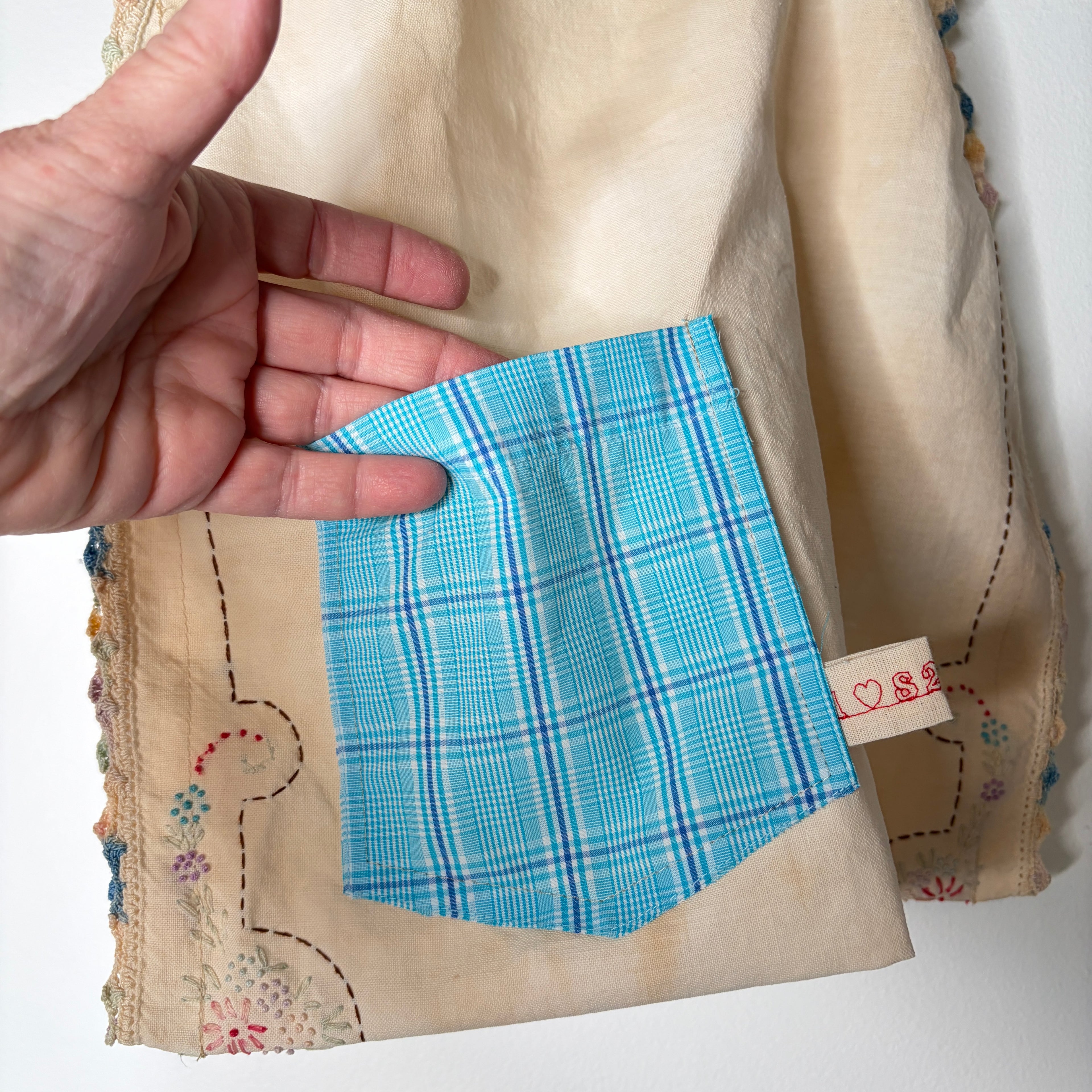 BAG Market Bag Vintage Beige Linen with Handles