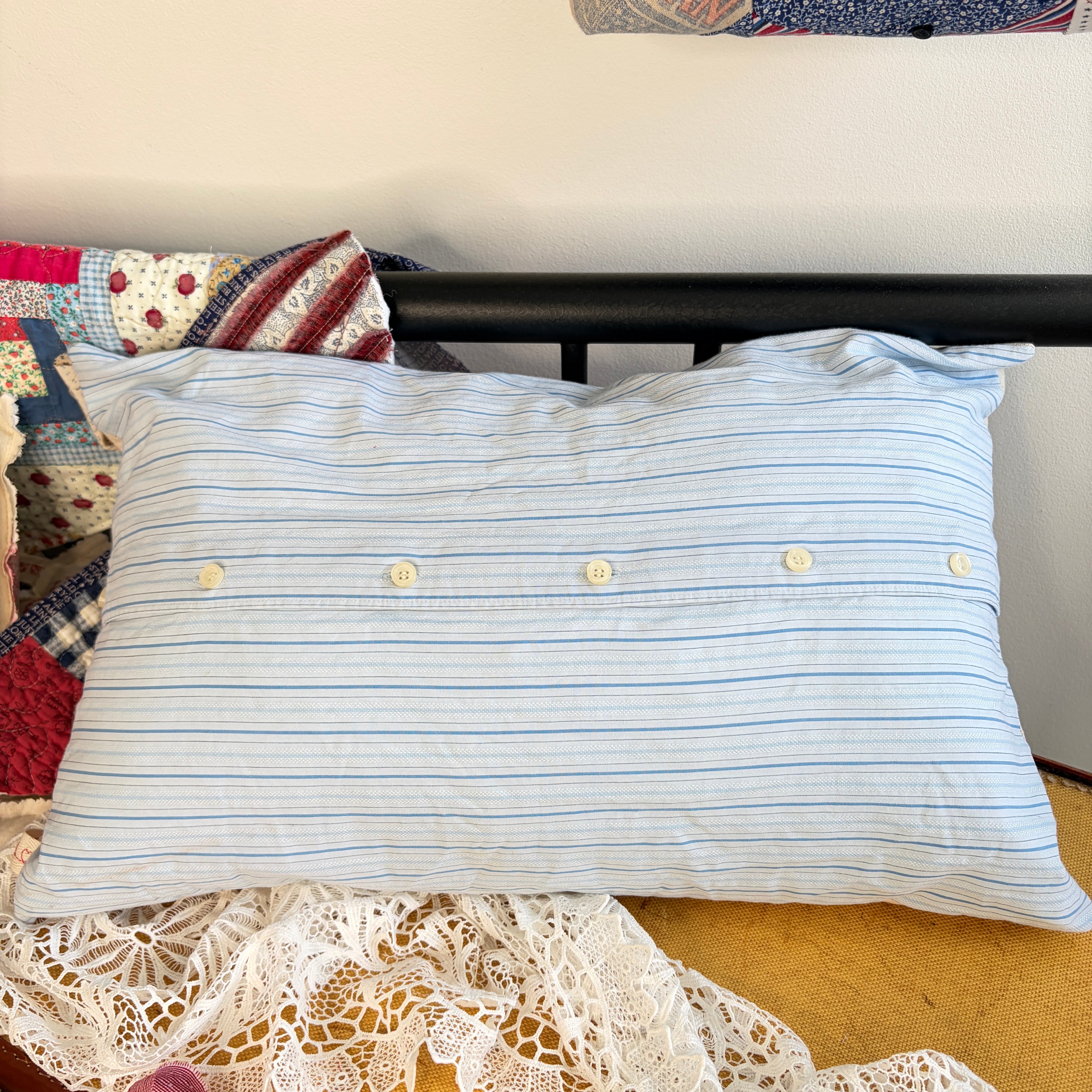PILLOW American Textile Flag Embroidery Linens