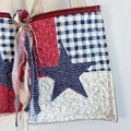 DITTY Americana Quilted Tuck-In Pouch with Blue Star, Hanging Ditty Bag