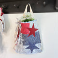 DITTY Americana Quilted Tuck-In Pouch with Stars, Hanging Ditty Bag Large