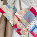 BAG SLING Quilted Star, Floral Bouquet Carrier, Market Sling