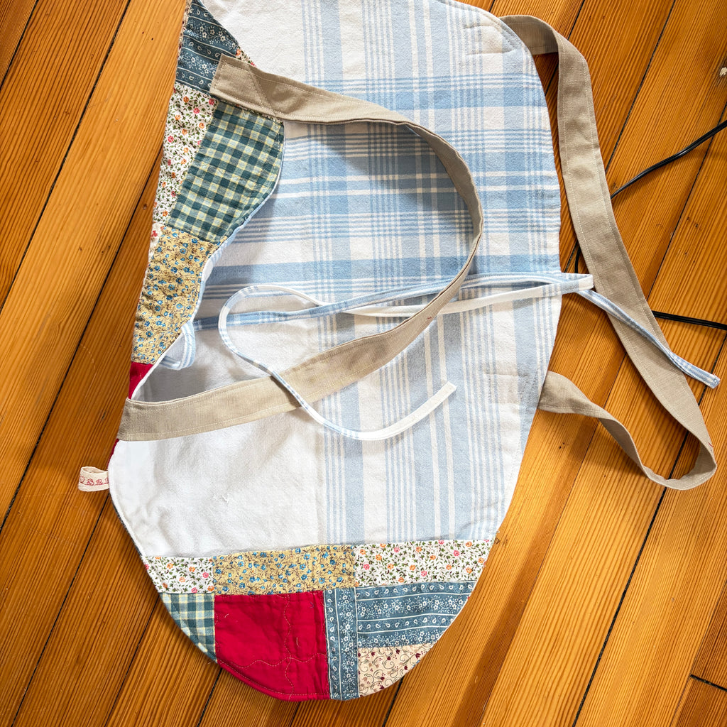 BAG SLING Quilted Star, Floral Bouquet Carrier, Market Sling