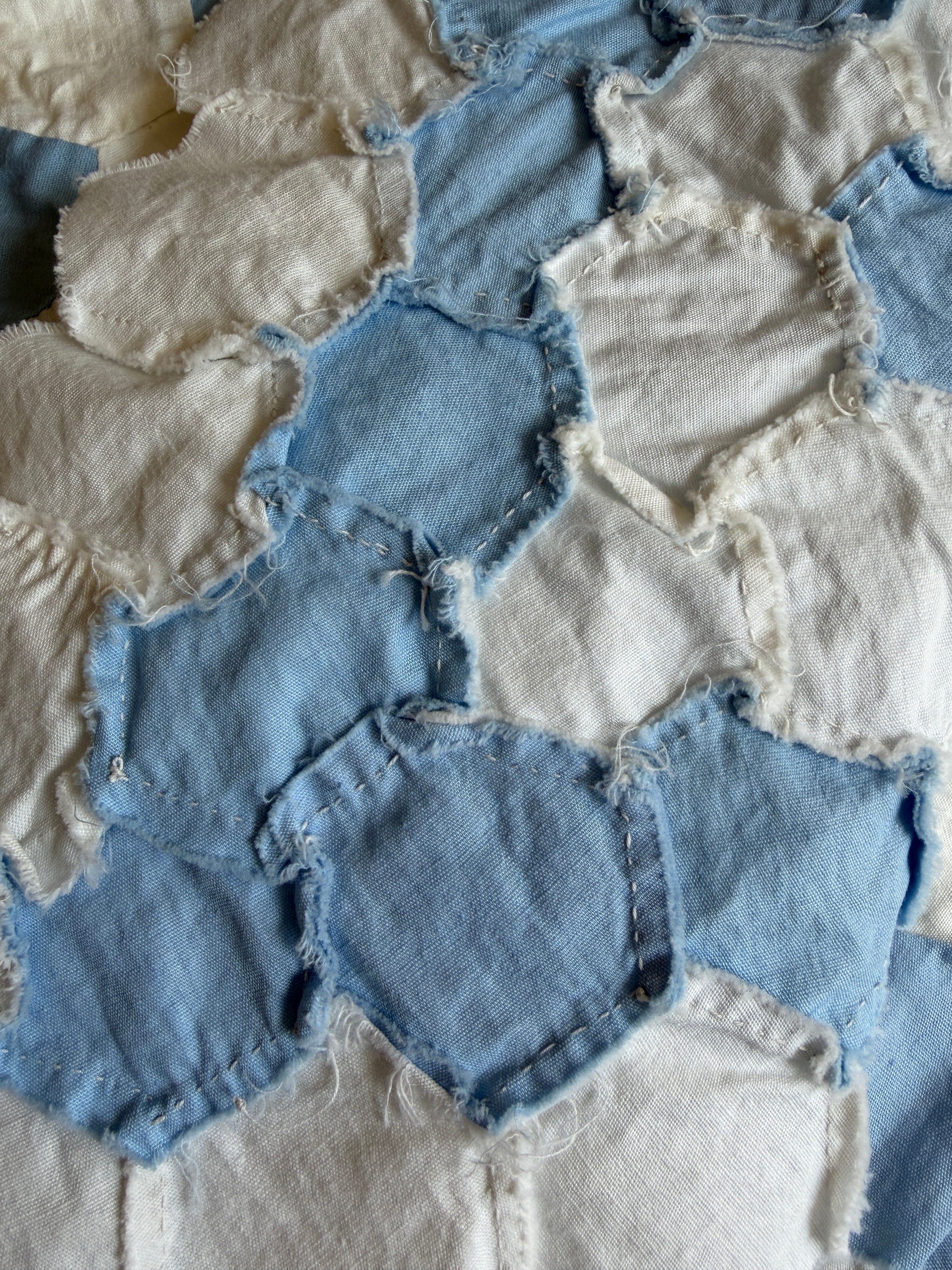 QUILT PIECES, Hand Pieced Blocks "Diamond Field"