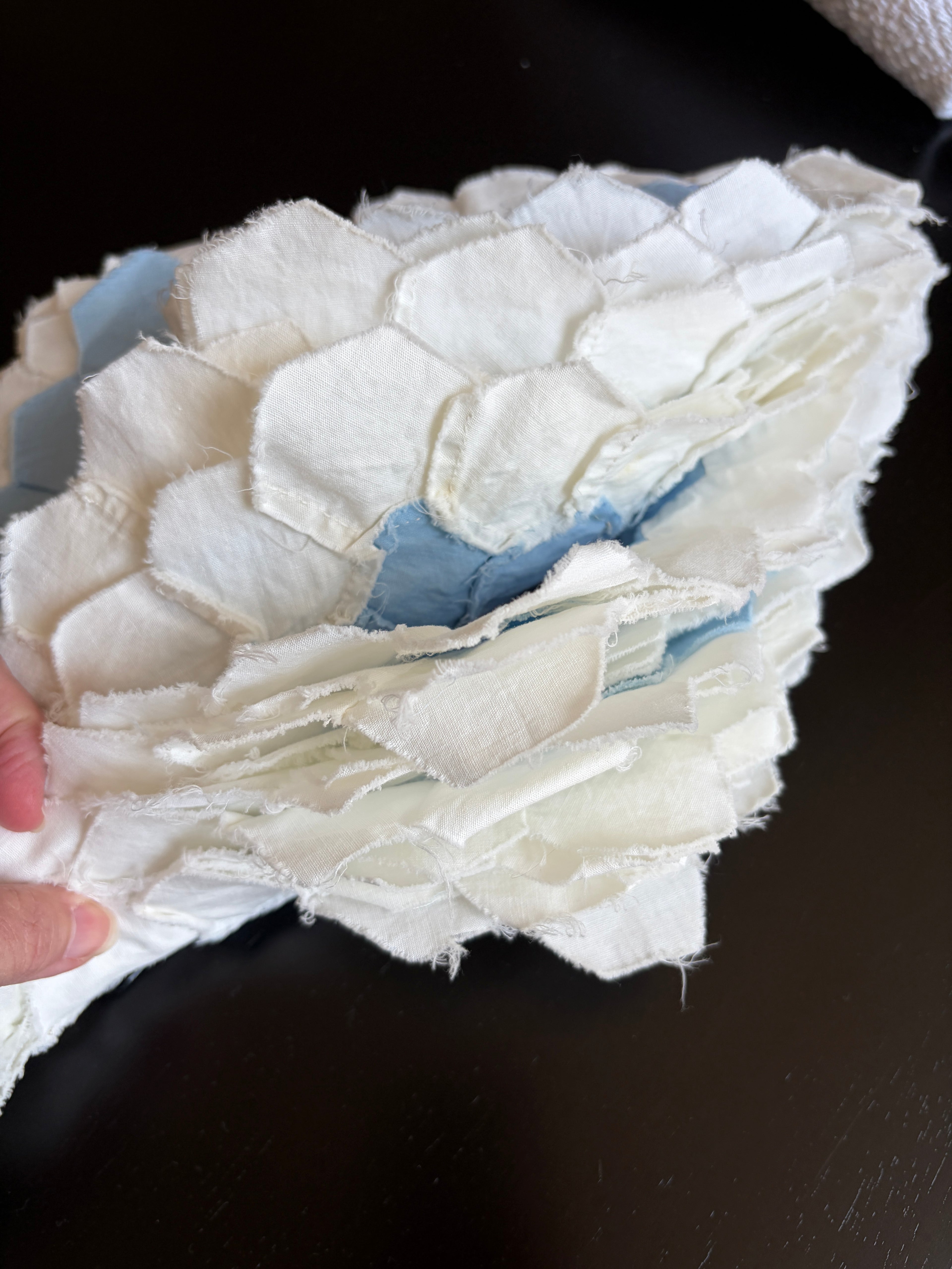 QUILT PIECES, Hand Pieced Blocks "Diamond Field"
