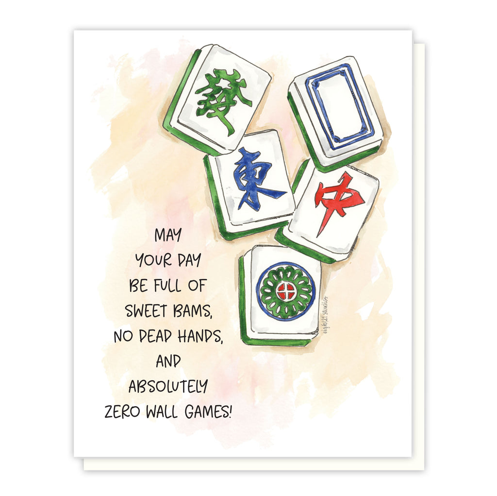 EVERYDAY: Mahjong Greeting Card, Mahjong Card for Friends, Tile Game Lovers Stationery, Mahjong Player Gift, Mahjong Gifts Birthday Card for Women